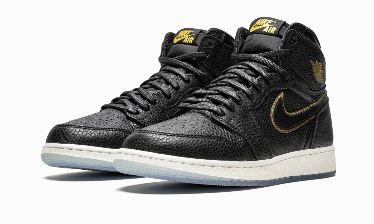 Sleek Wear Air Jordan 1 Retro High OG GS "black gld lthr"