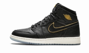 Air Jordan 1 Retro High OG GS "black gld lthr" Seamless performance Trend Forward