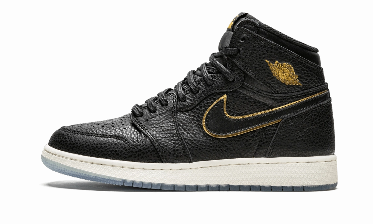 Air Jordan 1 Retro High OG GS "black gld lthr" Seamless performance Trend Forward