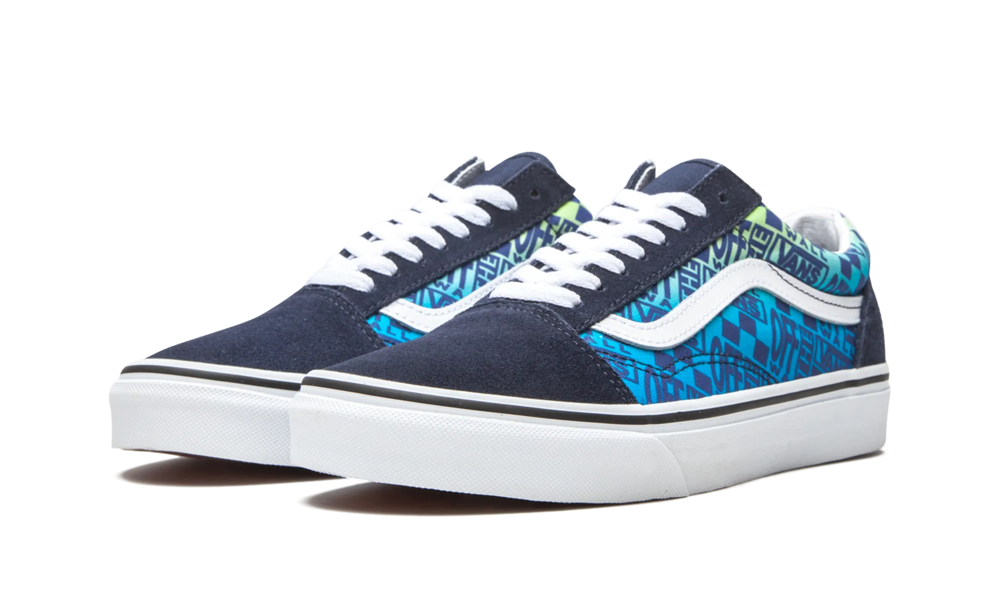Old Skool "Off the Wall Logos - Blue" Lime Fresh