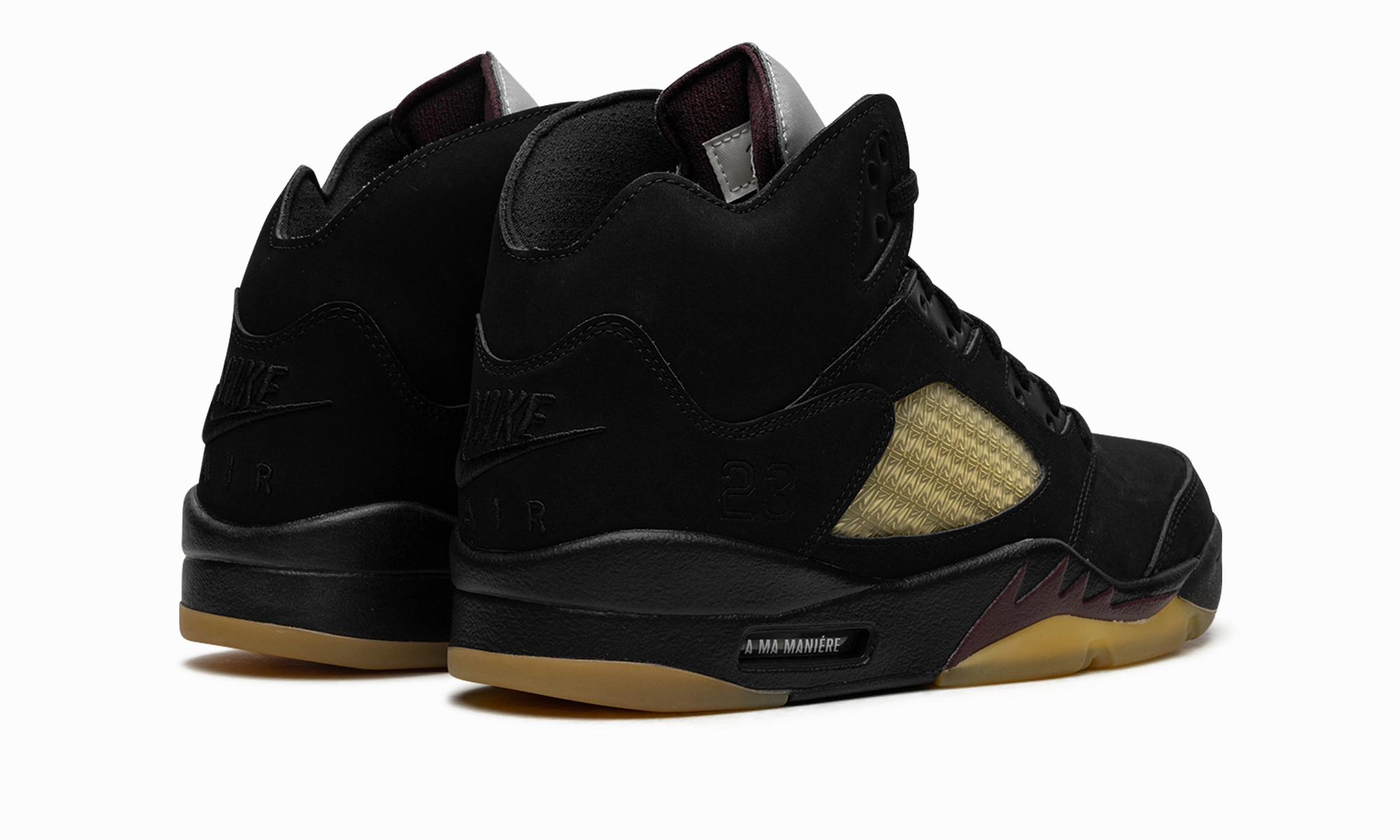 high - heeled - feature shoes padded - lining shoes Air Jordan 5 "A Ma Manire- Black"