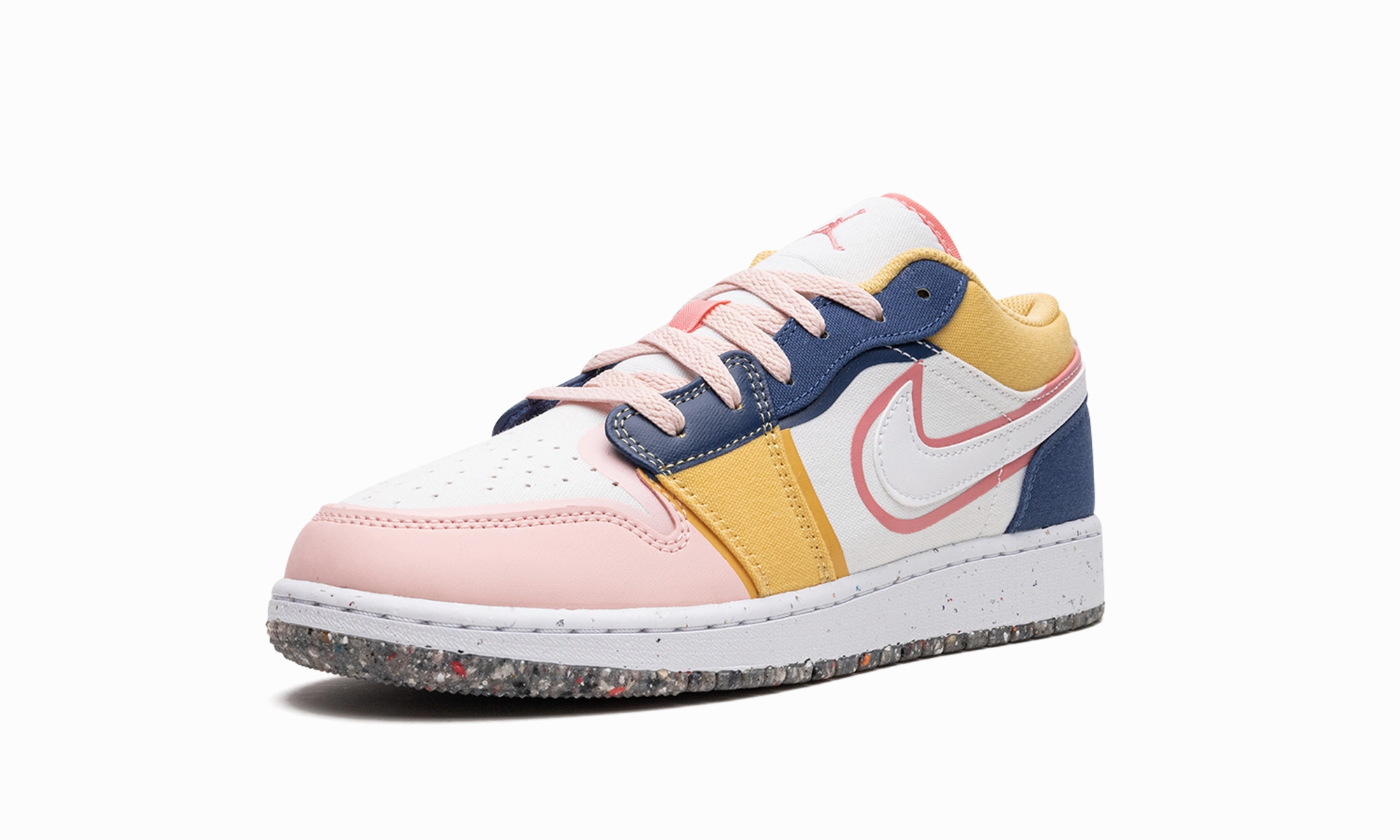 Air Jordan 1 Low SE GS "Multicolor Canvas" Unique Design Mesh Lining