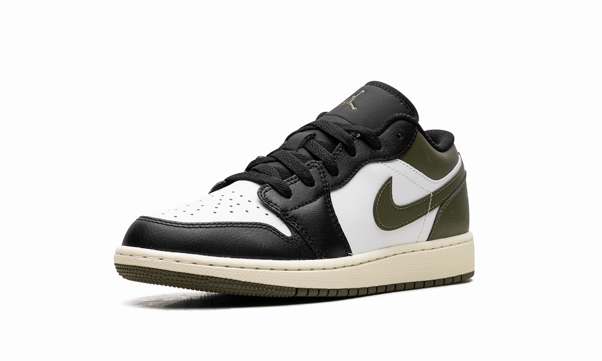 Lifestyle Wear Jordan 1 Low GS "Black Toe Medium Olive"