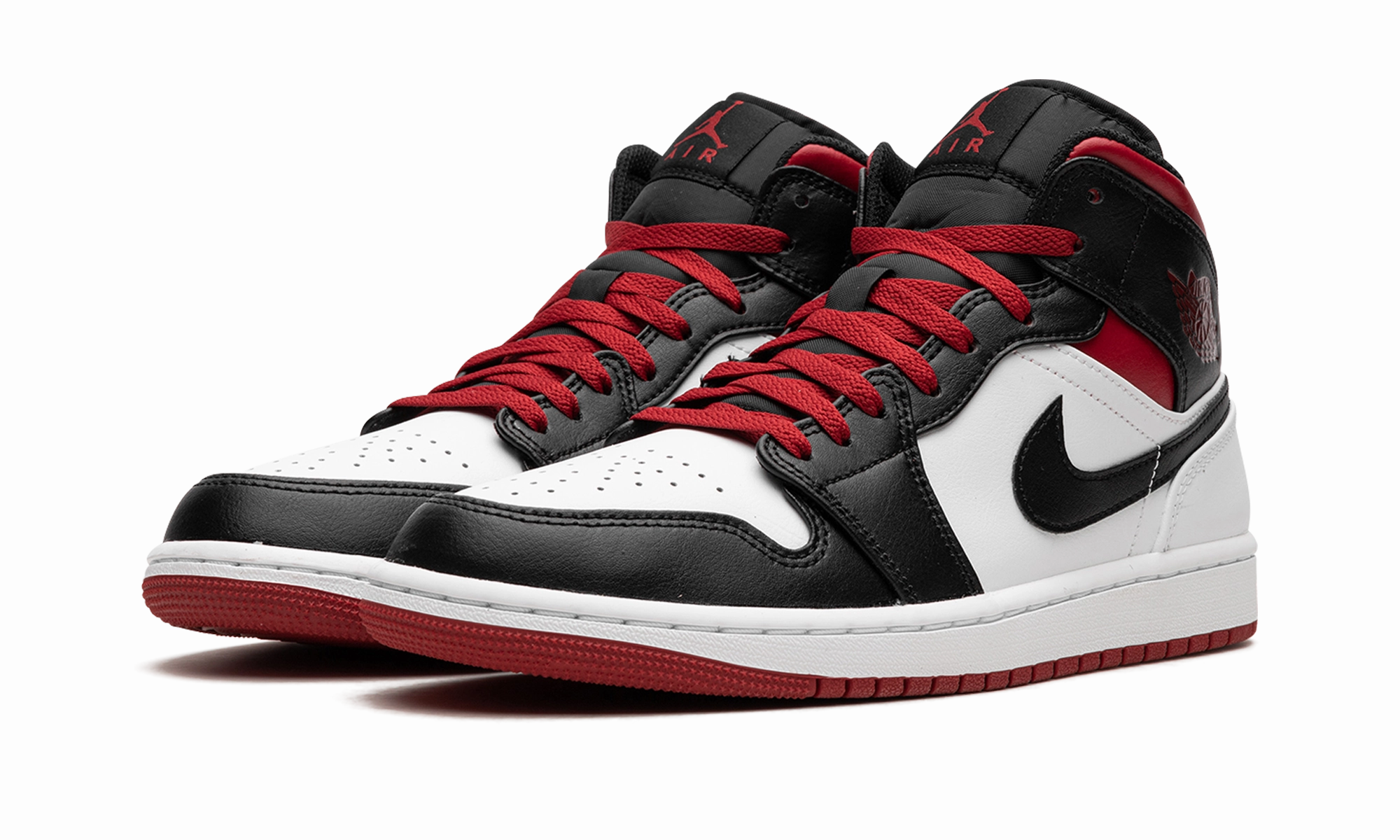 Air Jordan 1 Mid "Gym Red Black Toe" Basic Casual