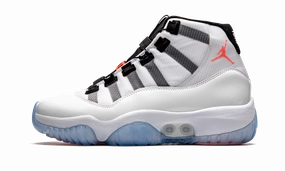 Air Jordan 11 Adapt "White" running on a gravel road hard - ground shoes