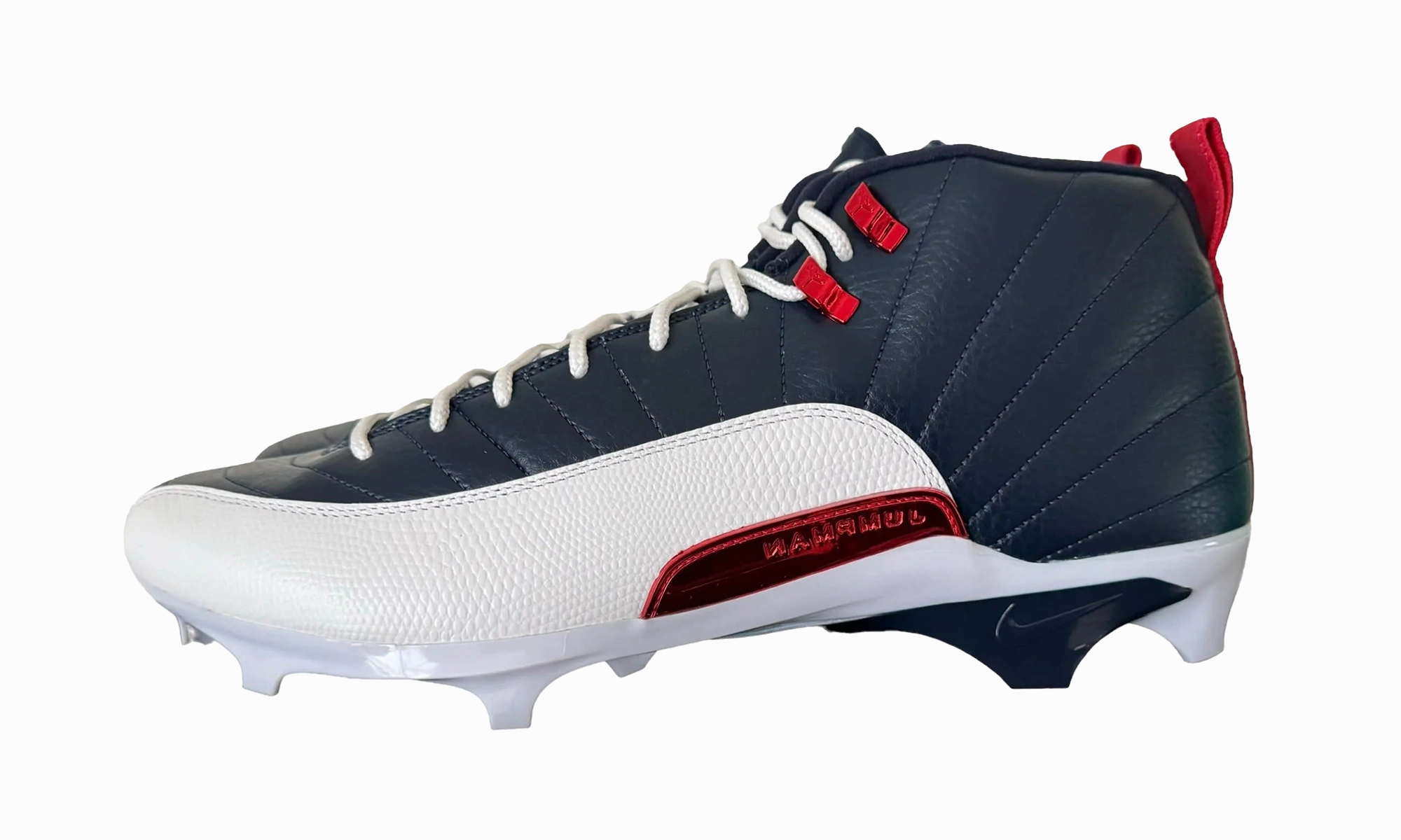 running in dry conditions shoes Air Jordan 12Alpha 3 PE Cleats "Howard University - Navy / White"