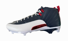 running in dry conditions shoes Air Jordan 12Alpha 3 PE Cleats "Howard University - Navy / White"
