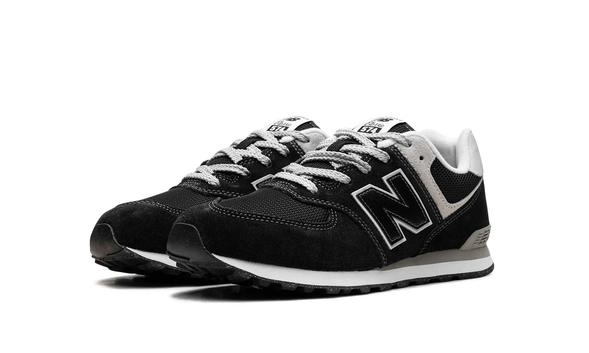 running shoes for women in their 60s smooth - surface - slipperiness shoes 574 GS "Core Pack - Black White"