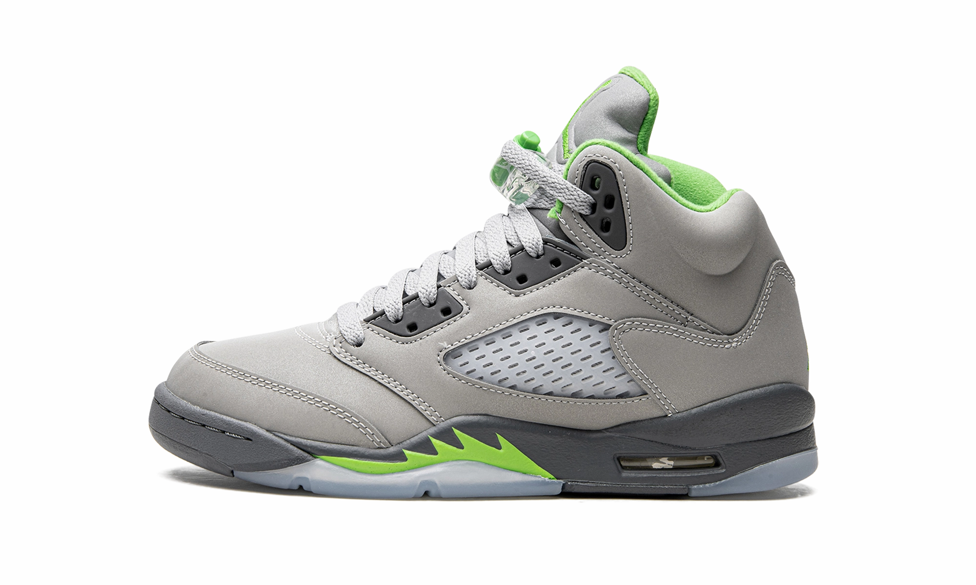 asymmetrical shoes reflective running option Air Jordan 5 GS "Green Bean 2022"