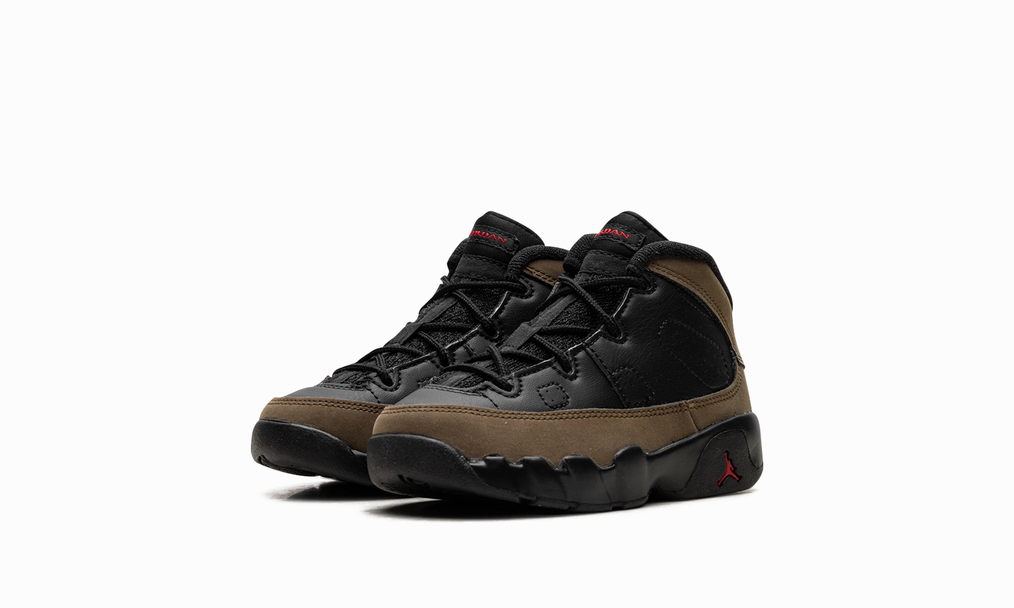 leather - upper shoes running in a frozen lake area shoes Air Jordan 9 TD "Olive 2024"