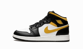 Air Jordan 1 Mid GS "Pollen / Black / White" Travel Style Fit Flex