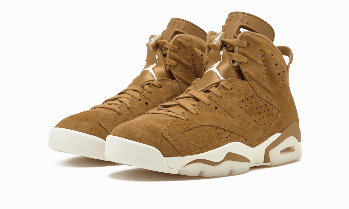 Air Jordan 6 Retro "Golden Harvest / Wheat" running shoes with carbon plate