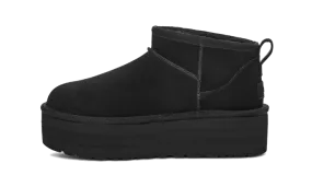 UGG Classic Ultra Mini Platform Boot Black Silver Sole