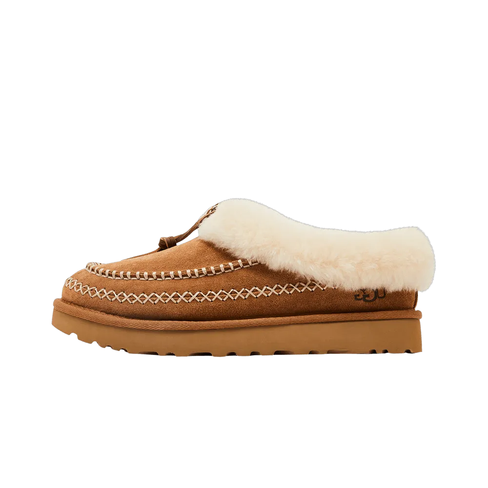 UGG Tasman Alpine Slipper Chestnut Strong Hold Fringe Sole