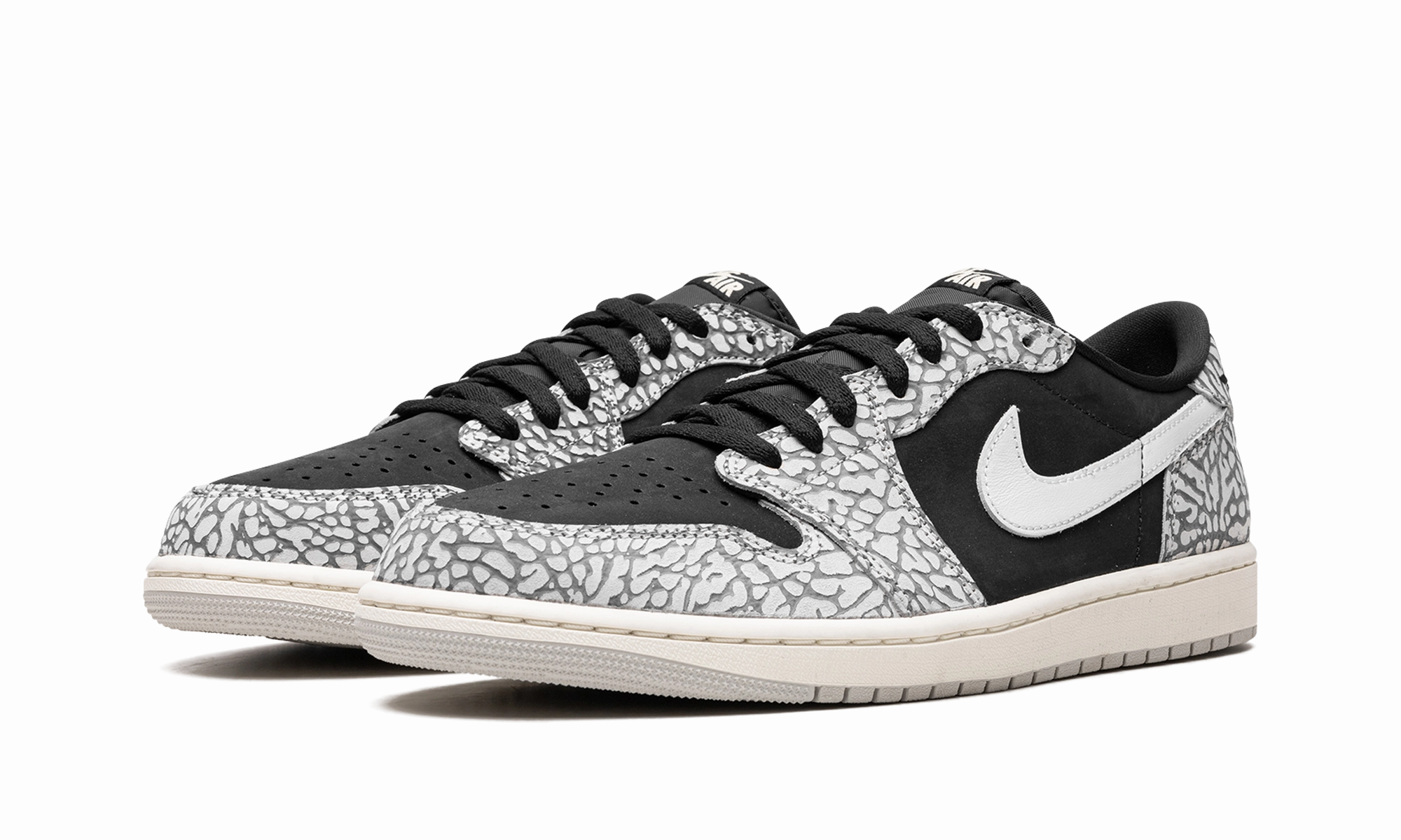 Flexible Arch Air Jordan 1 Low "Black Elephant"