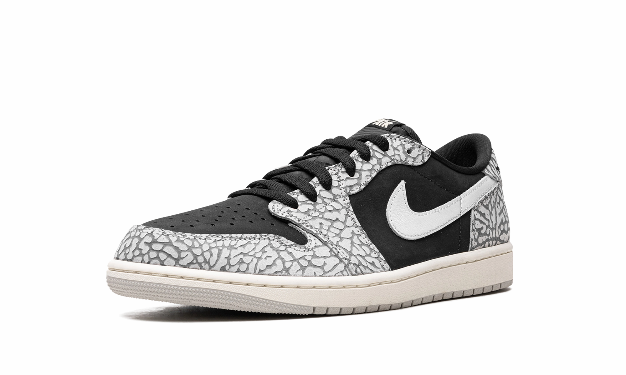 Upgraded look Air Jordan 1 Low "Black Elephant"