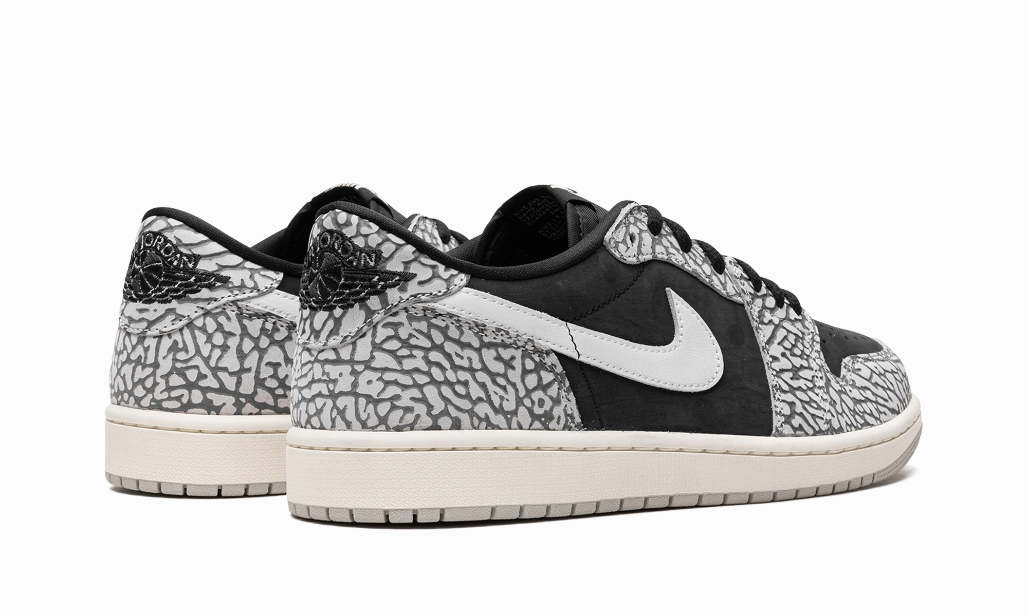 Slim wear Insole Tech Air Jordan 1 Low "Black Elephant"