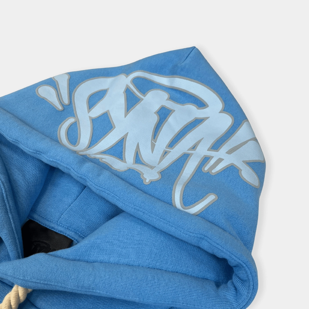 Syna Logo Tracksuit - Blue Stretch Fabric Back Pull