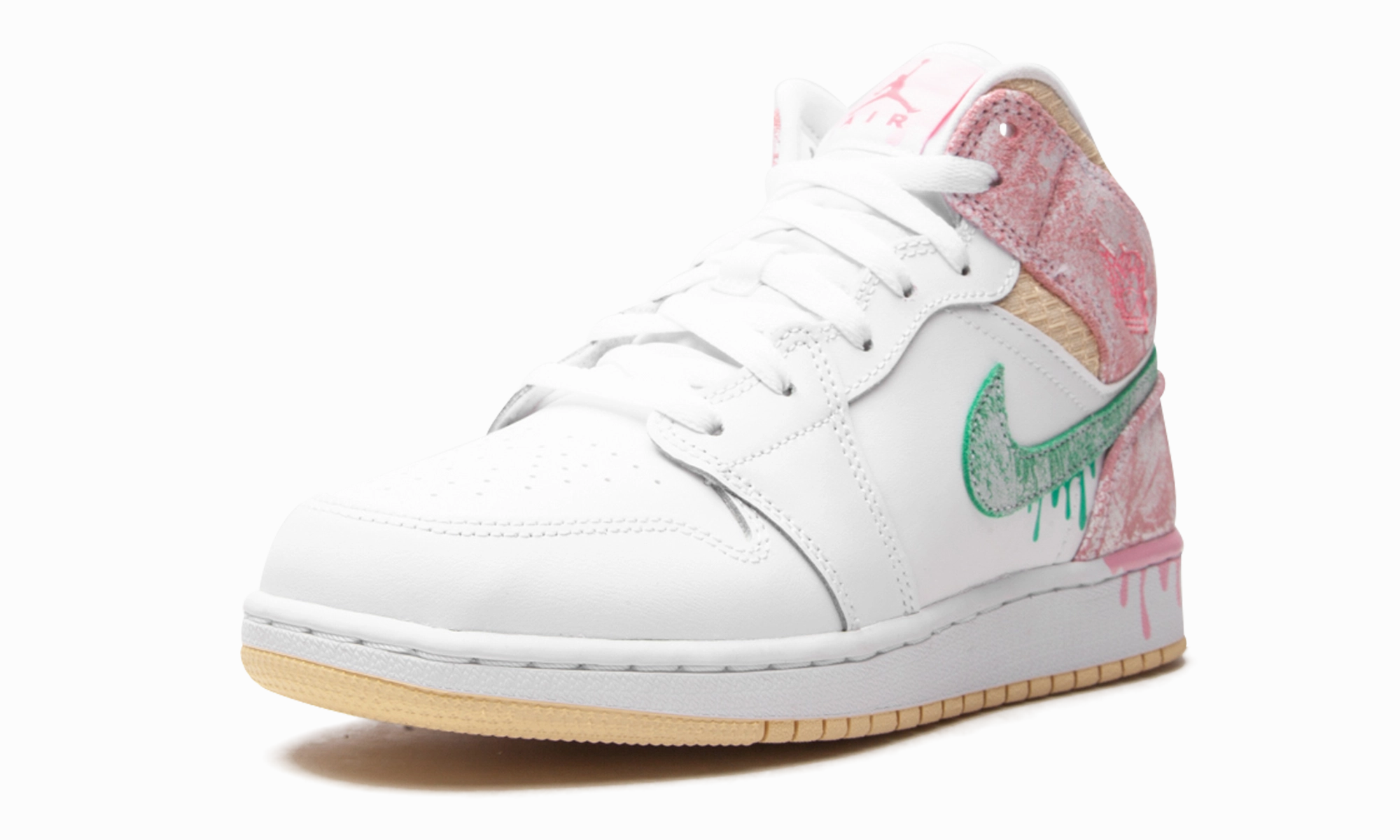 Plush Sole Ultimate Comfort Air Jordan 1 Mid SE GS "Ice Cream"