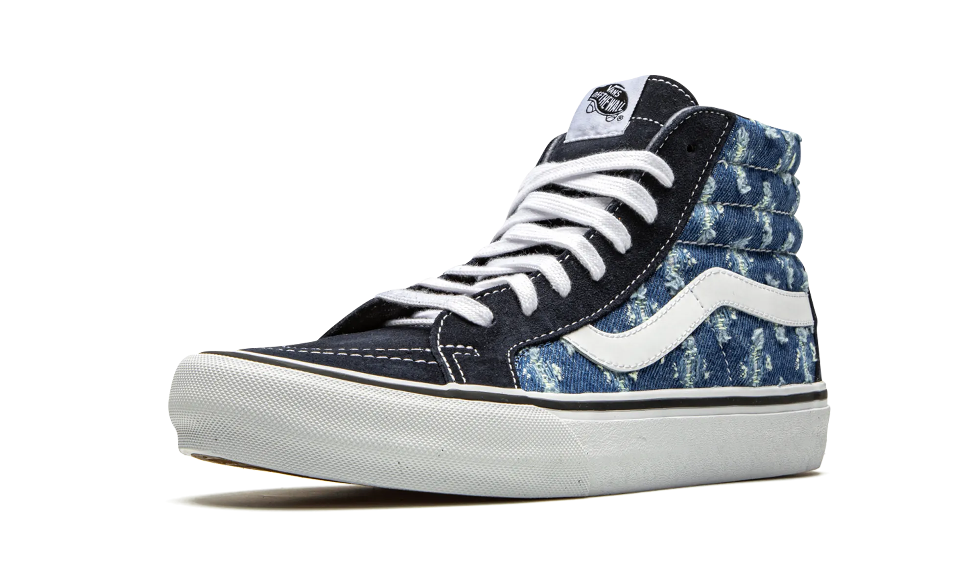Sk8-Hi "Supreme Hole Punch Denim - Blue" Youth Pick Grip Hike
