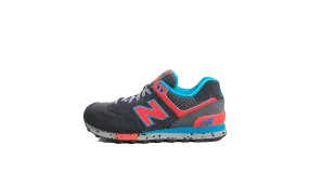 574 GS "Grey Orange Blue" true - to - size anti - odor running shoes