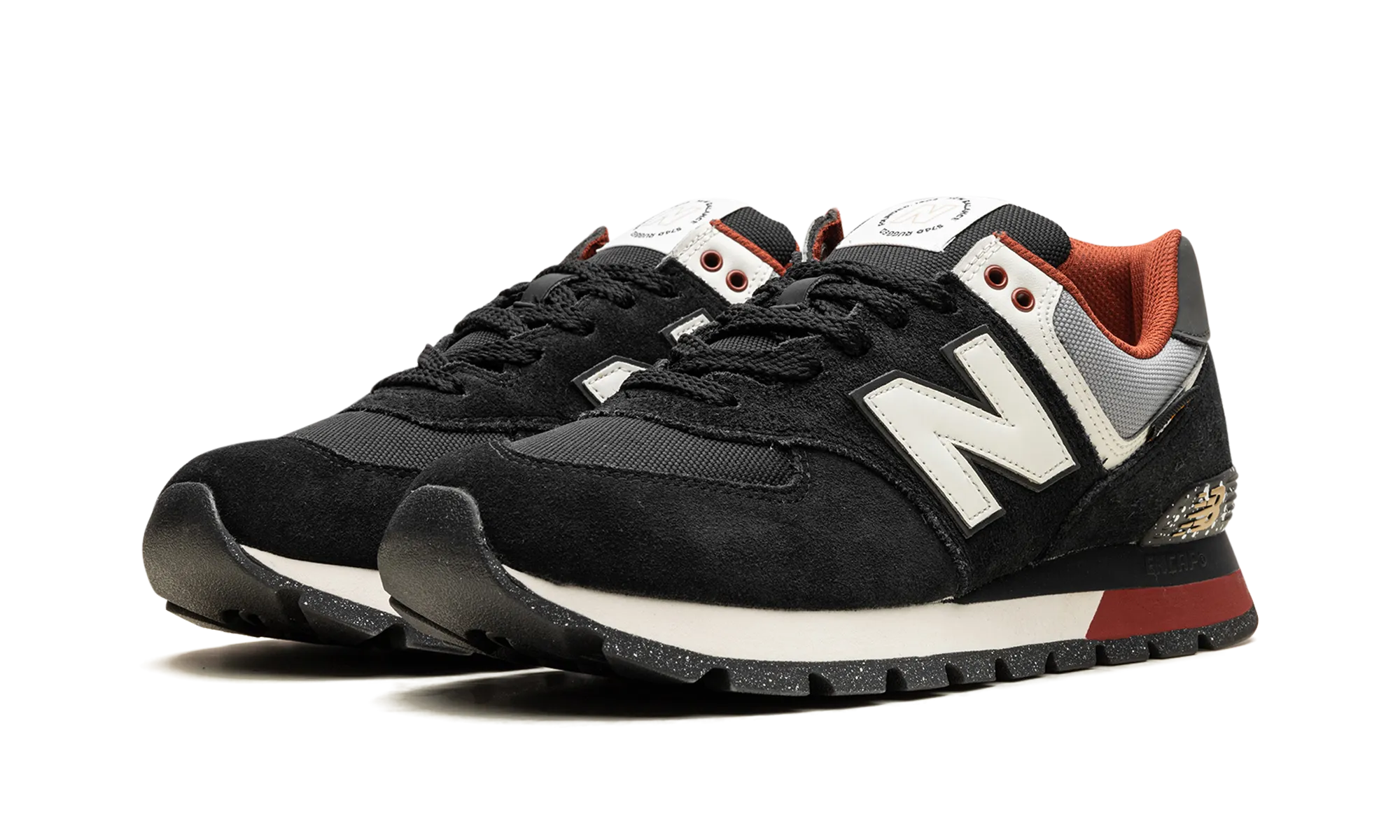 durable running shoes 574 Rugged "Black Red"