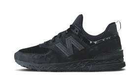 574 "Dover Street Market - Triple Black" Amateur hook - and - loop - strap shoes