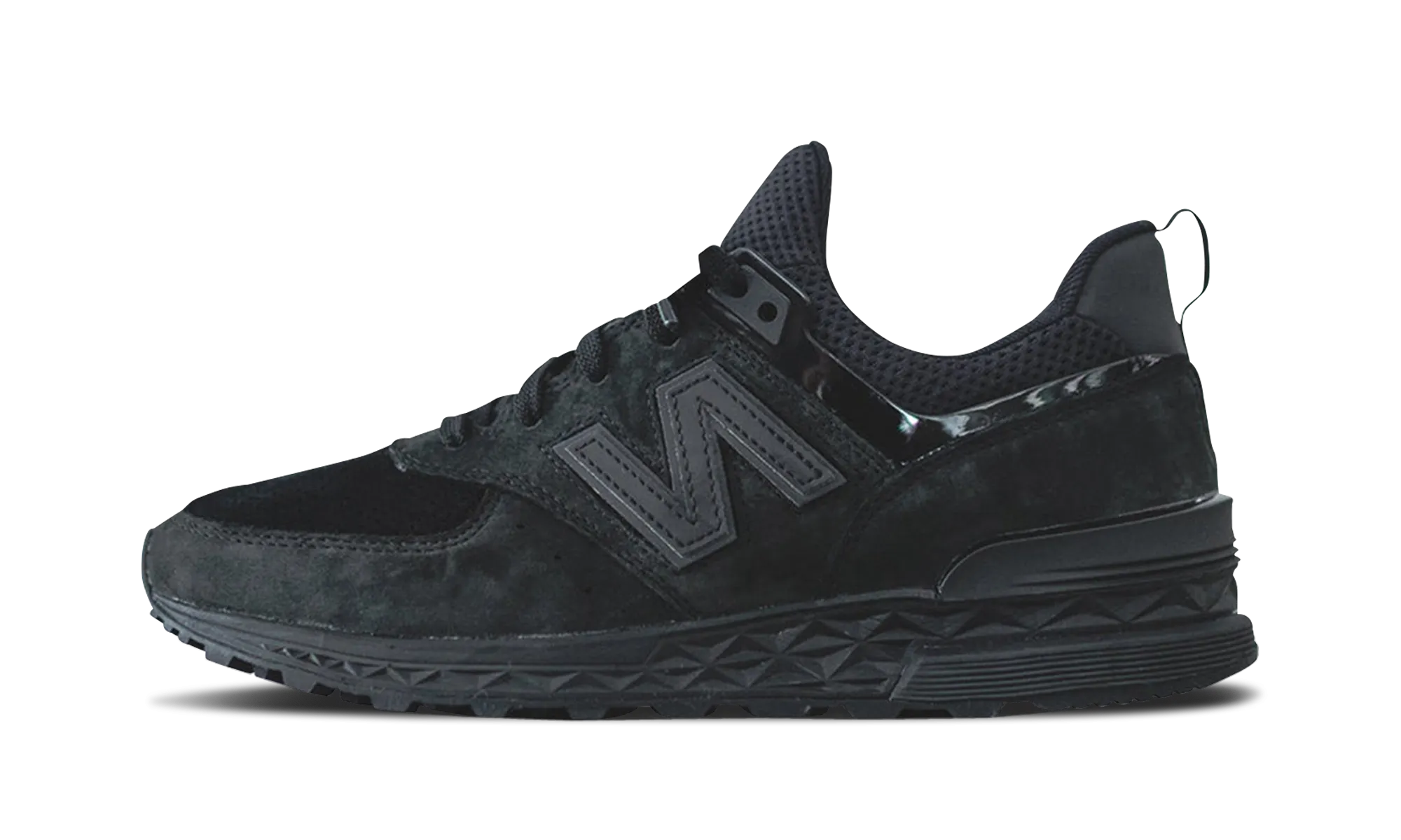 574 "Dover Street Market - Triple Black" Amateur hook - and - loop - strap shoes