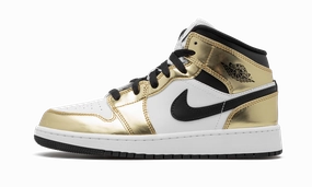 Air Jordan 1 Mid SE GS "Metallic Gold" Neutral Look
