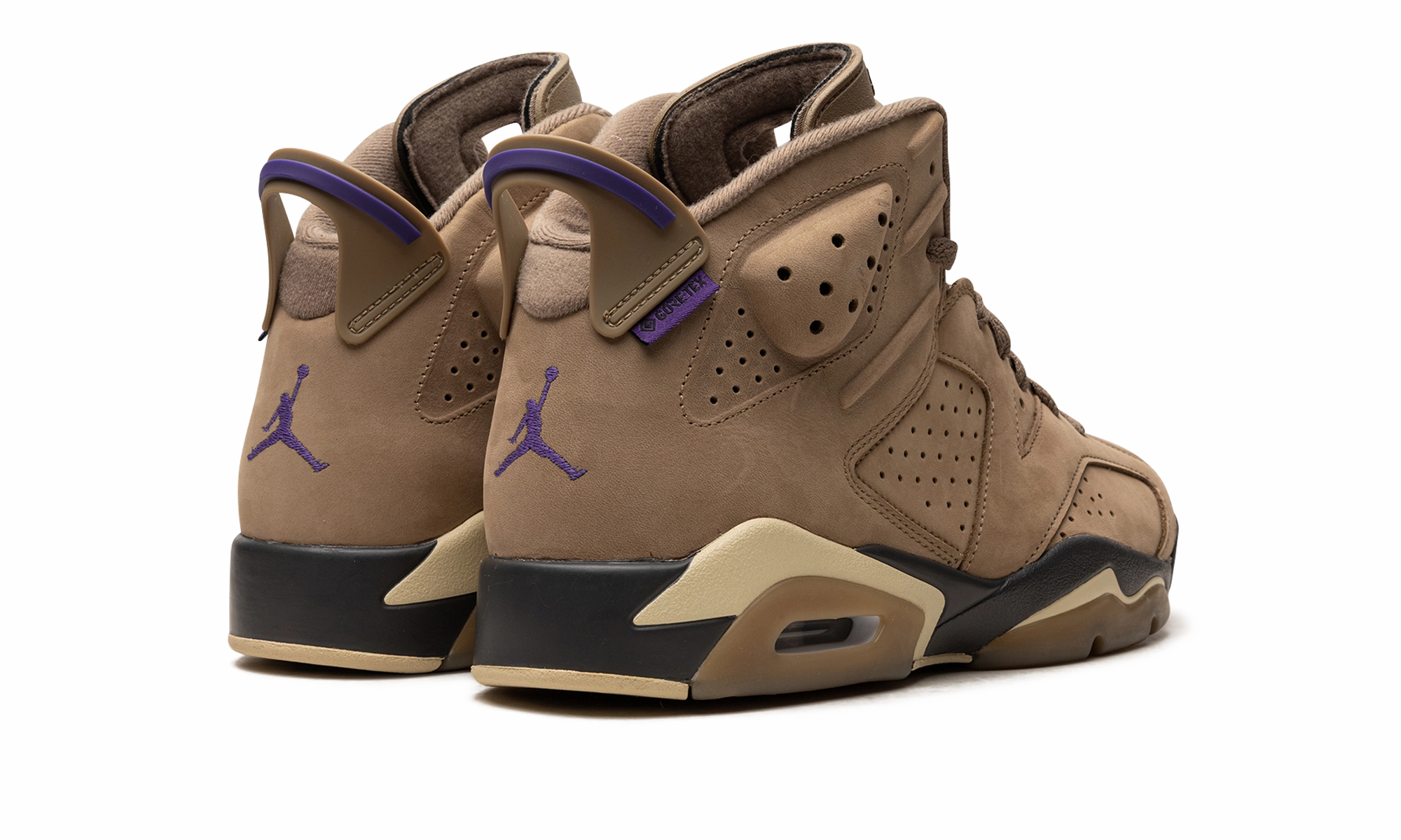 rubber sole shoe property AIR JORDAN 6 GORE-TEX WMNS "Brown Kelp"