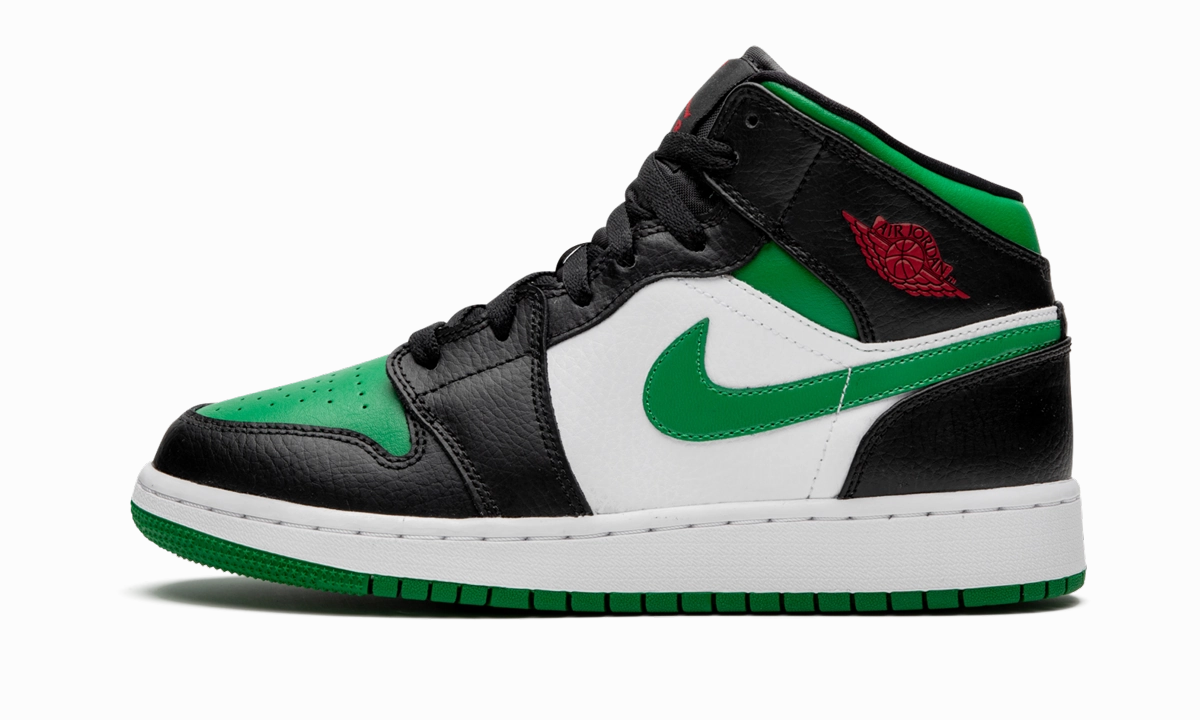 Air Jordan 1 Mid GS "Green Toe" Ultimate materials