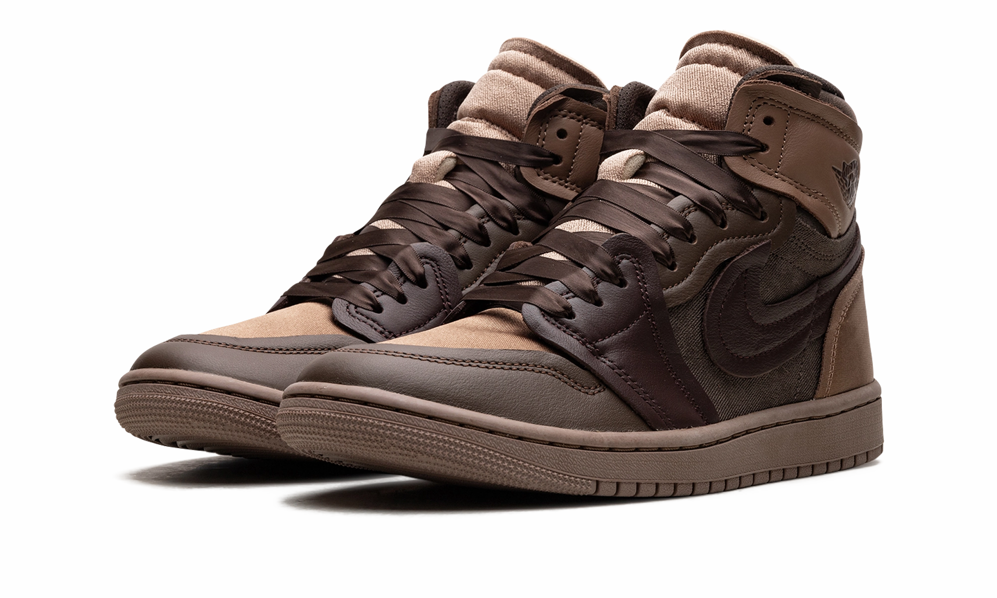 Flat Lace Pure Lines Air Jordan 1 High WMNS "Method of Make Archaeo Brown"