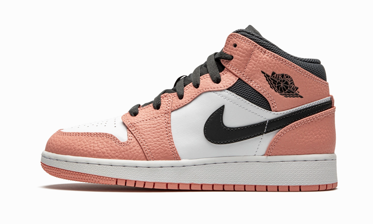 Running Shoes Adjustable Fit Air Jordan 1 MID GS "Pink Quartz"