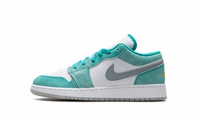 AIR JORDAN 1 LOW GS "NEW EMERALD" High impact Stretchy Material