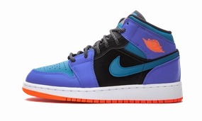 Effortless Glide Casual Style Air Jordan 1 Mid GS "Racer Blue"
