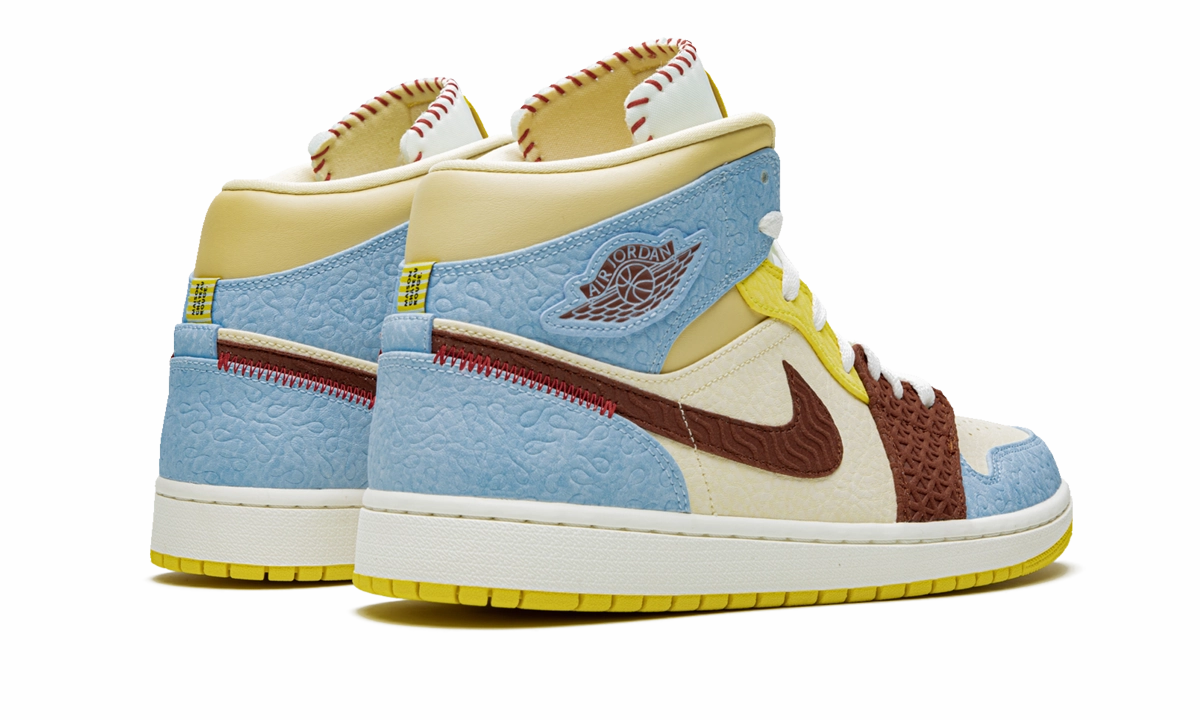 Air Jordan 1 Mid SE "Maison Chateau Rouge Fearless" Distinctive Design