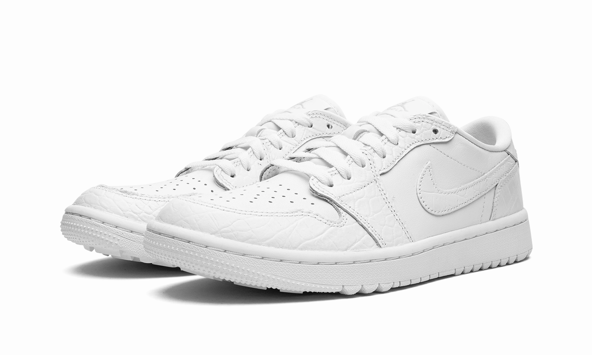 Air Jordan 1 Retro Low Golf "White Croc" Lace Secure