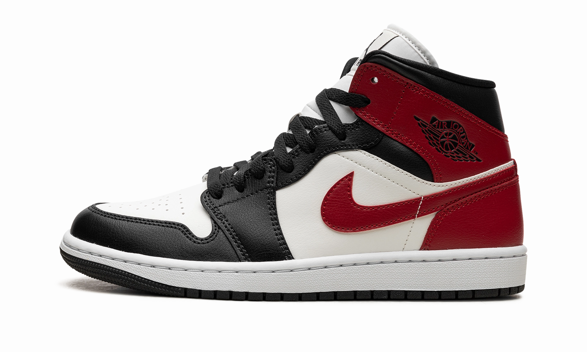 AIR JORDAN 1 MID WMNS "Black Toe" Contoured Fit