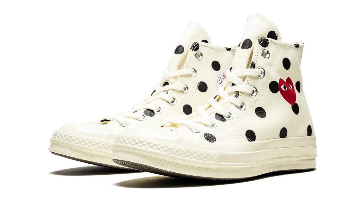 Chuck 70 Hi "Comme Des Garons PLAY / Polka Dot White" Practical Wear