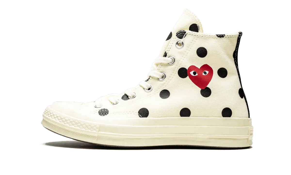 Walking Comfort Chuck 70 Hi "Comme Des Garons PLAY / Polka Dot White"