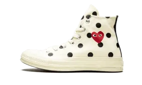 Walking Comfort Chuck 70 Hi "Comme Des Garons PLAY / Polka Dot White"