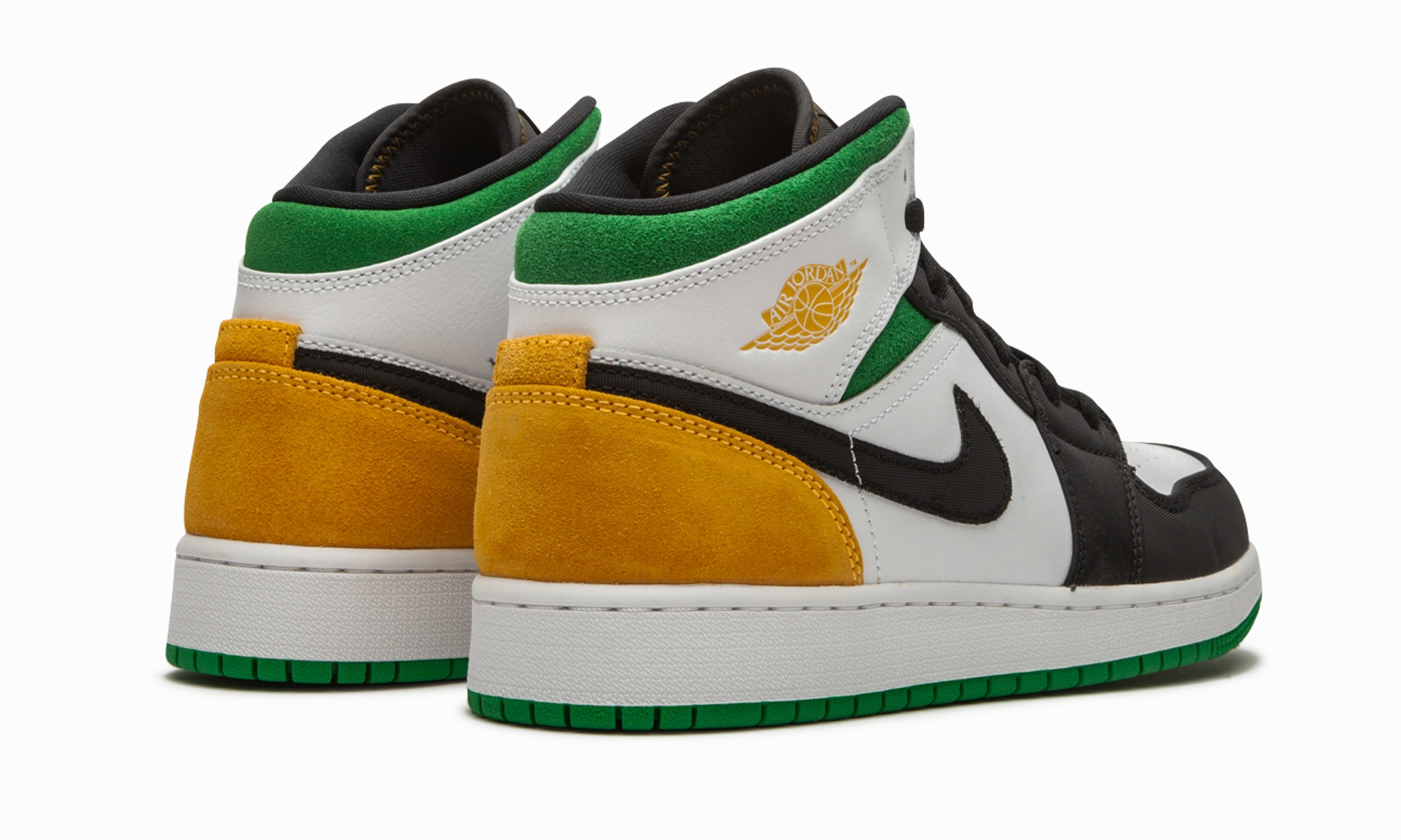 Air Jordan 1 Mid SE GS "Laser Orange / Lucky Green" Style Runner