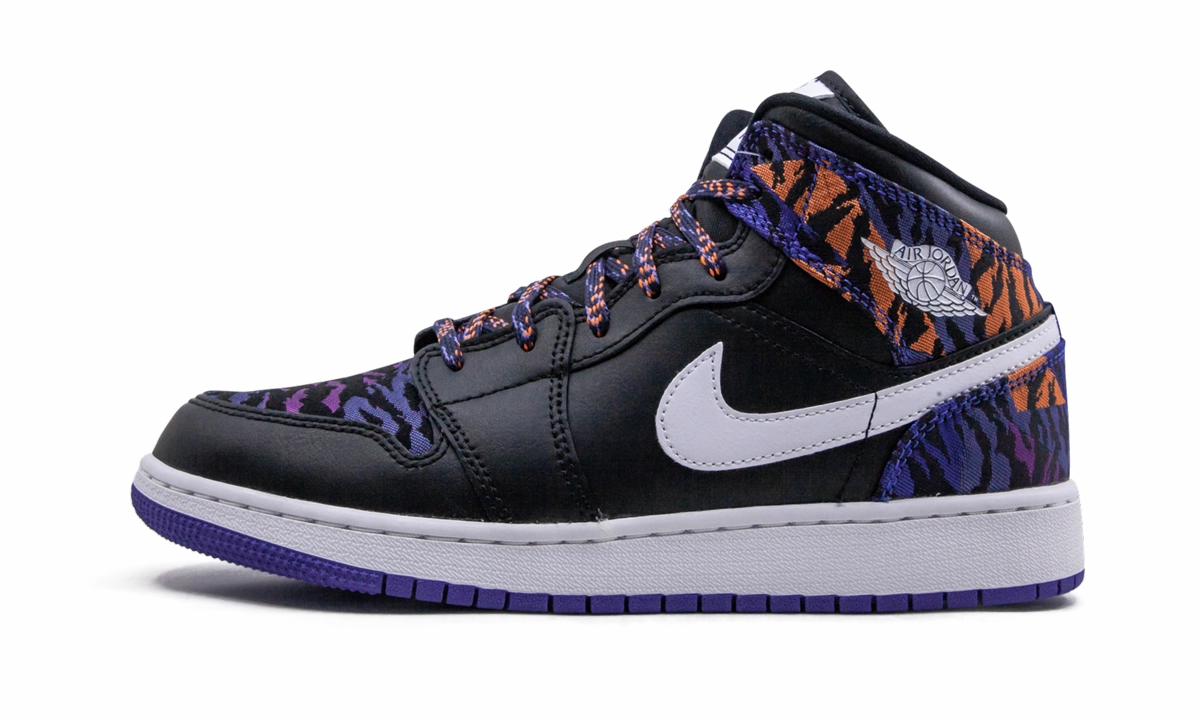 Air Jordan 1 Mid SE GS "Tiger Stripe" High Fit Ultra light