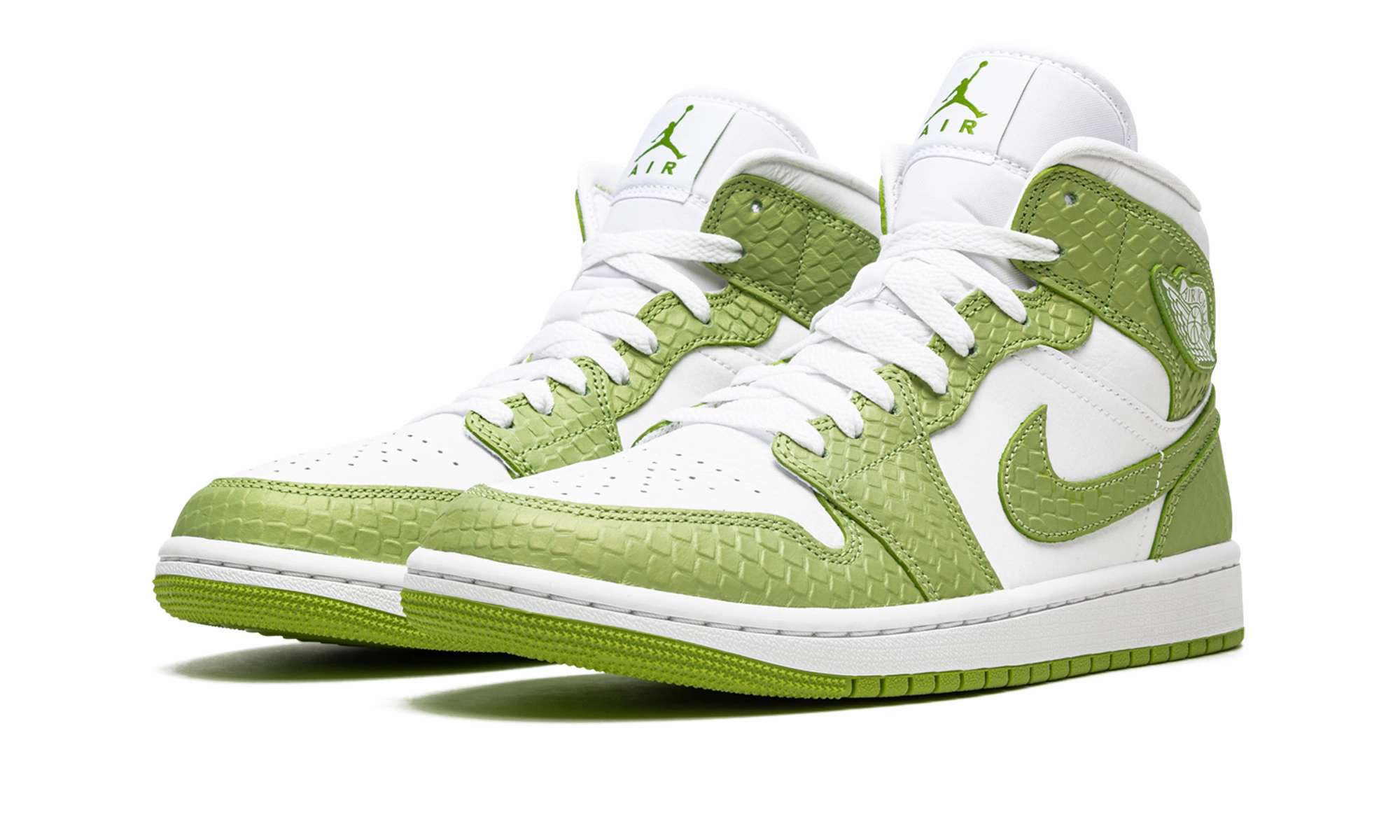 Professional Footwear Sports Precision AIR JORDAN 1 MID SE WMNS "Green Python"