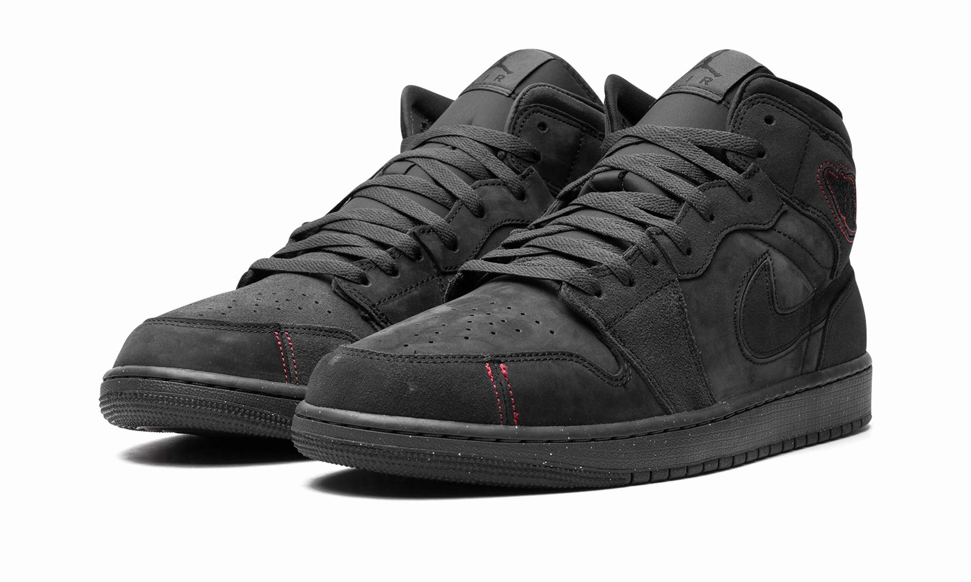 Youth Style Air Jordan 1 Mid SE Craft "Dark Smoke Red"