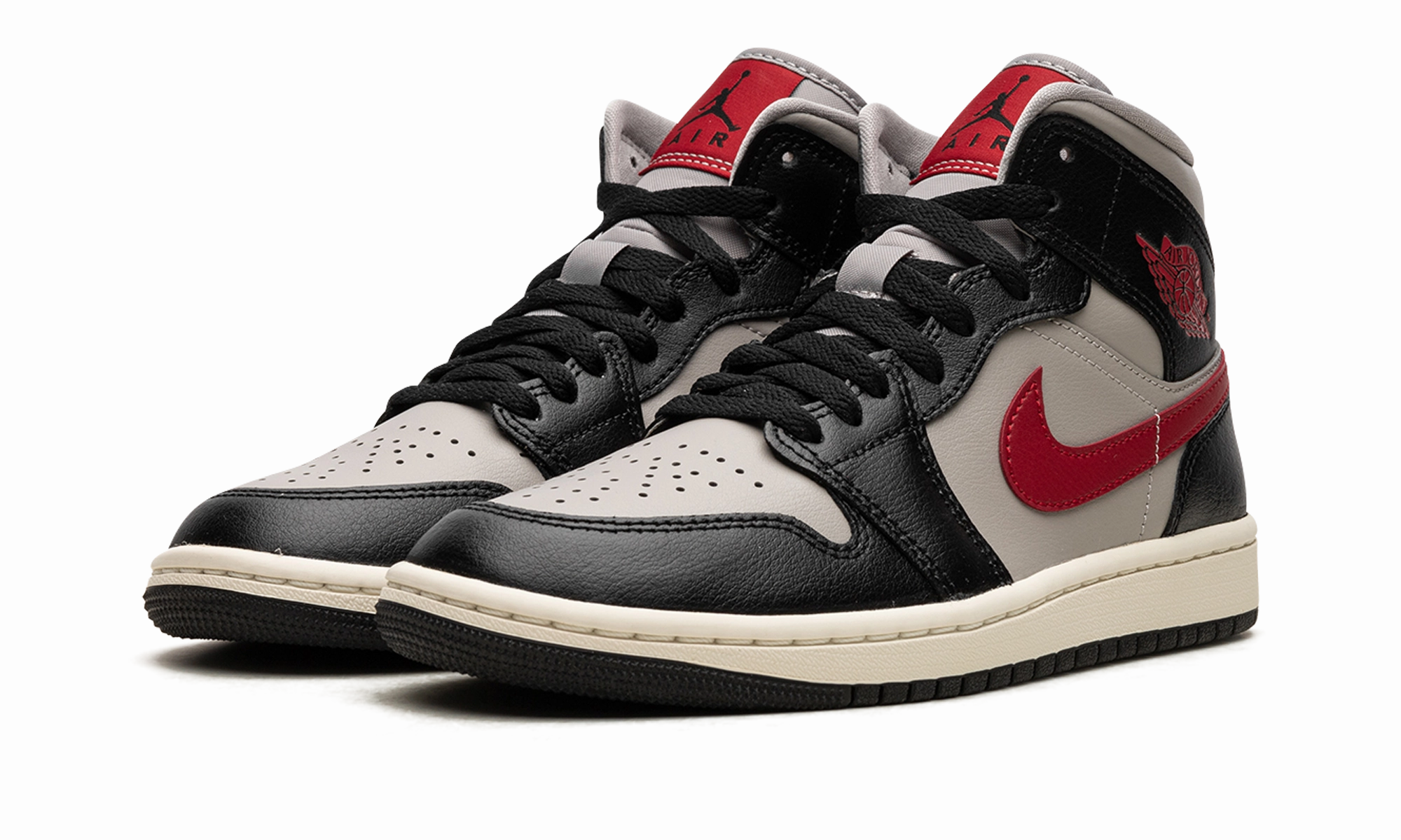 Boosted comfort AIR JORDAN 1 MID WMNS "Black / Gym Red / College Grey"
