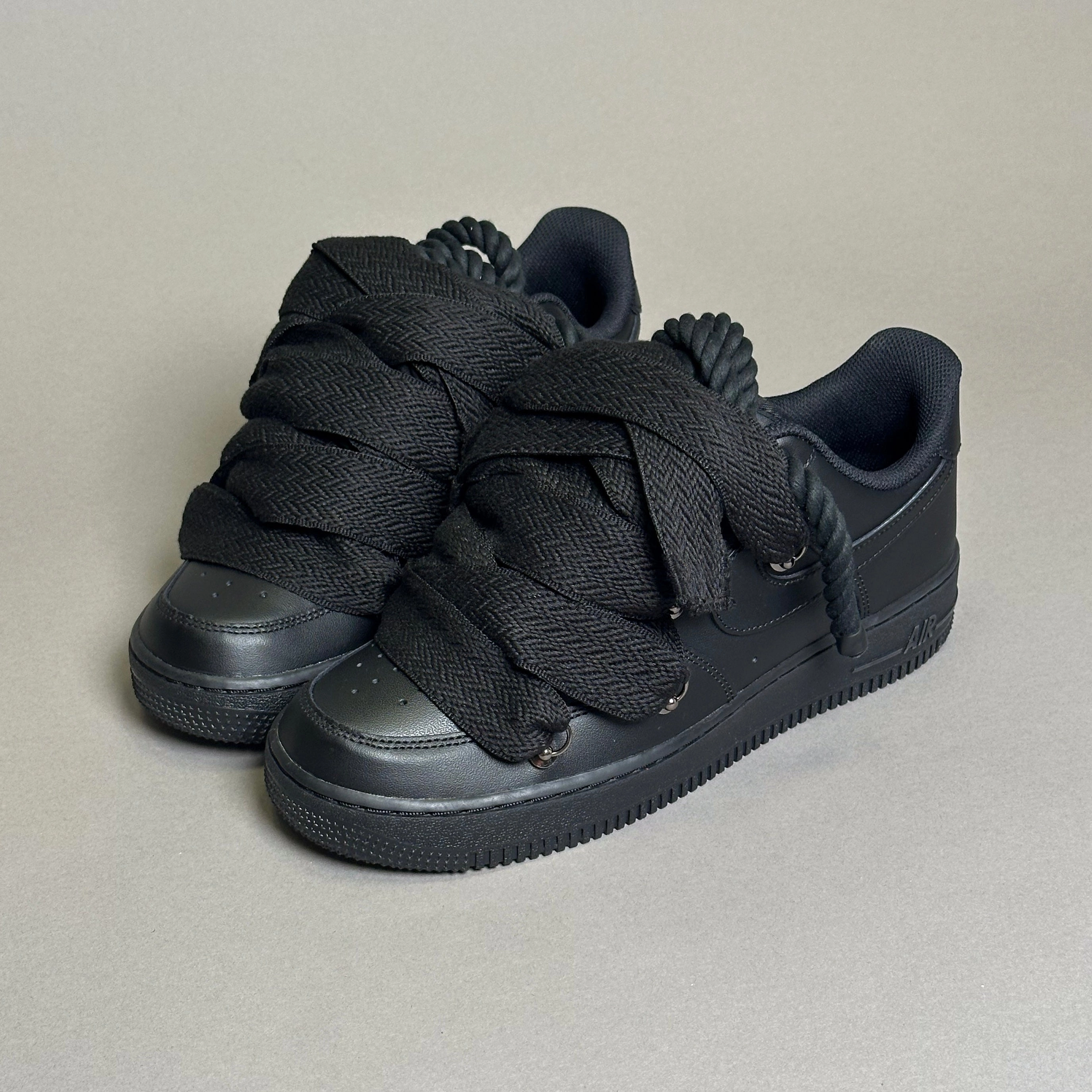 Nike Air Force 1 Rope Laces Lanvin??Black romance - themed running option