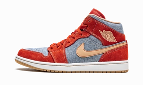 Step Easy Air Jordan 1 Mid SE "Denim Red Suede"