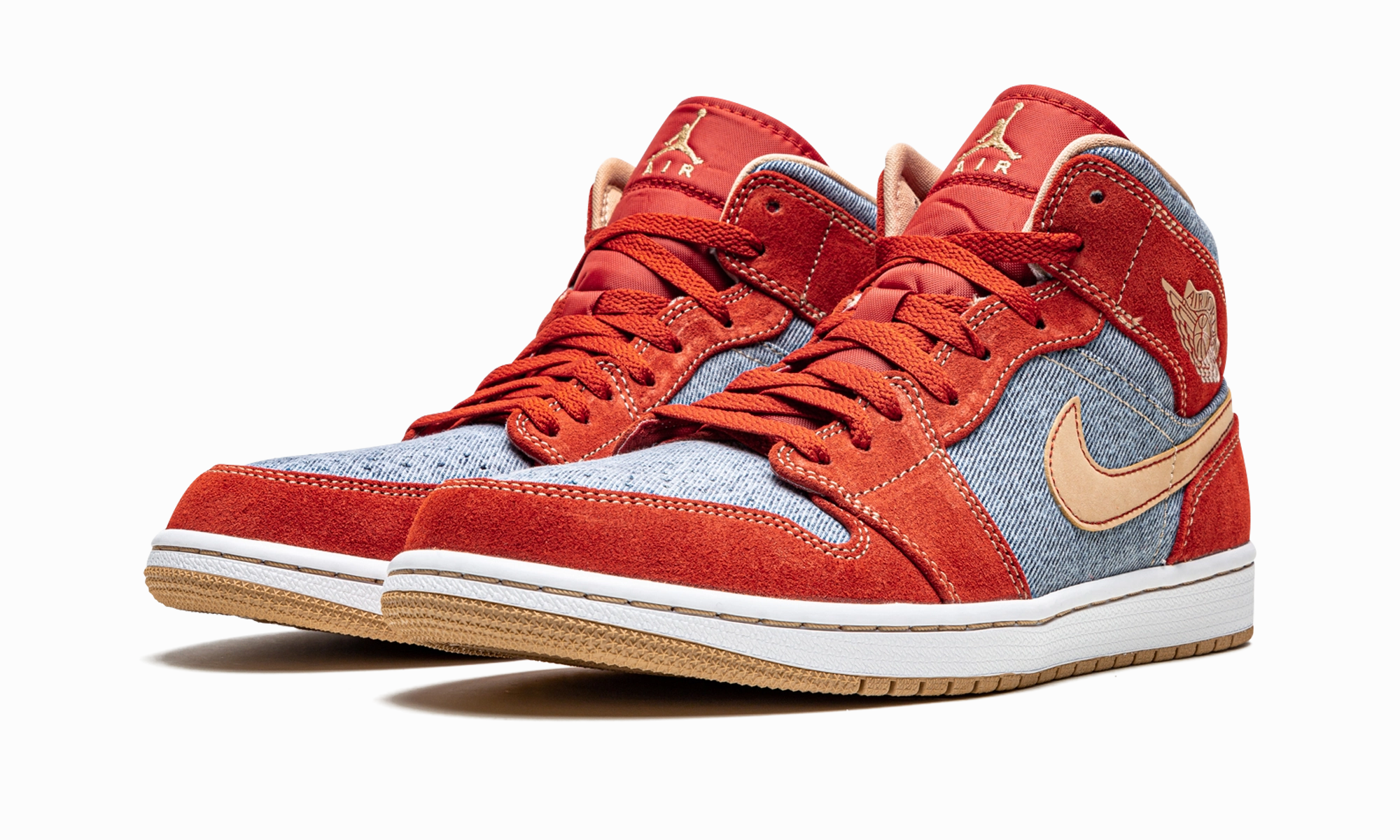 Chic stability Superior Cushioning Air Jordan 1 Mid SE "Denim Red Suede"