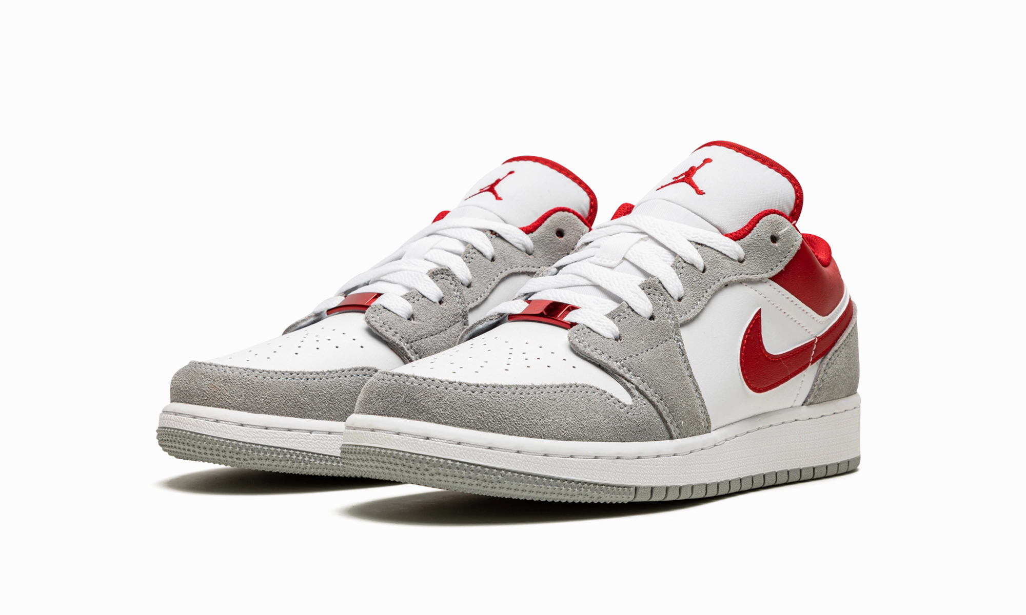Air Jordan 1 Low SE GS "Smoke Grey Gym Red" Distinctive breathability